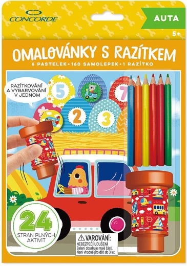 Krāsojamā grāmata ar zīmogu CONCORDE – automašīnas