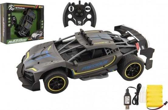 RC sporta auto ar tvaika efektu, 2,4 GHz, antracīta krāsā