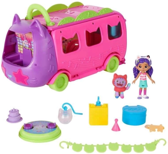 Atverams ballīšu autobuss ar rotējošu skatuvi