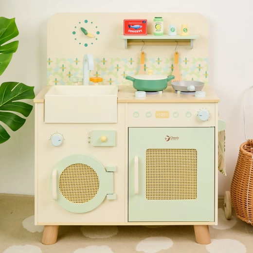 Kitchen, sink and washing machine in one