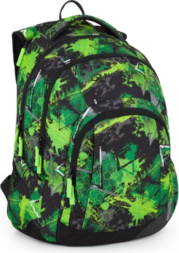 Bagmaster Lincoln ietilpīga skolēnu mugursoma zaļi melna