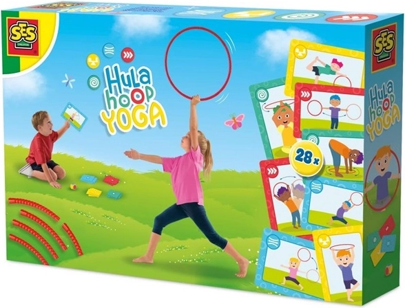 SES jogas hula stīpa ar kartītēm un kauliņu