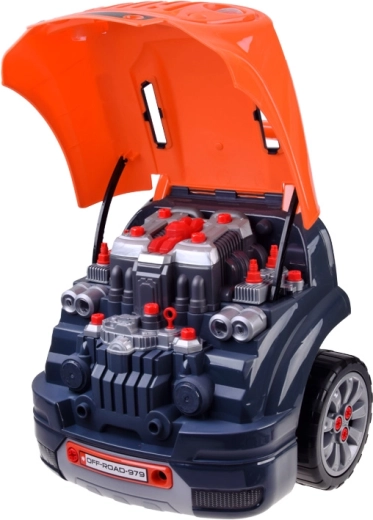 Atverams pārsegs un izņemams motors