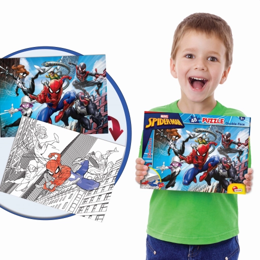 Divpusēja SPIDER-MAN puzle 48 gab. 35 × 25 cm