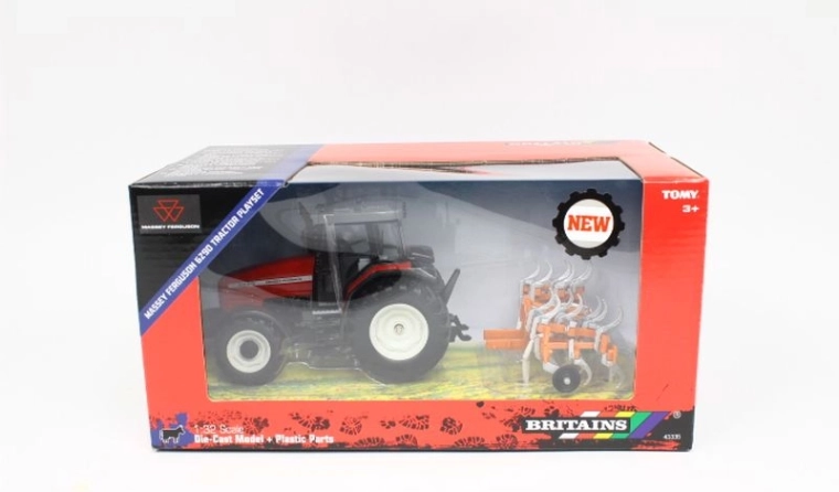 Britains Massey Ferguson 6290 traktors ar kultivatoru 1:32