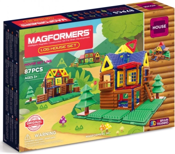 MAGFORMERS Meža guļbūve (87 detaļas)