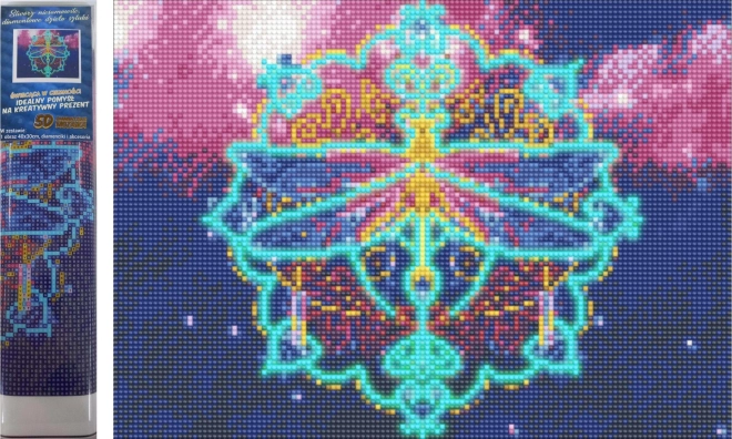 Glowing Diamond Painting Dragonfly 30x40 cm