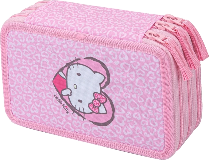 Baagl three-compartment school pencil case Hello Kitty Sweet Leopard (GRS)