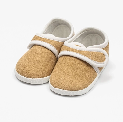Bērnu zamšādas tipa čībiņas New Baby brūnas 0–3 mēneši