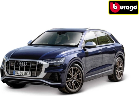 Metāla modelis Bburago 1:32 Audi SQ8, zils