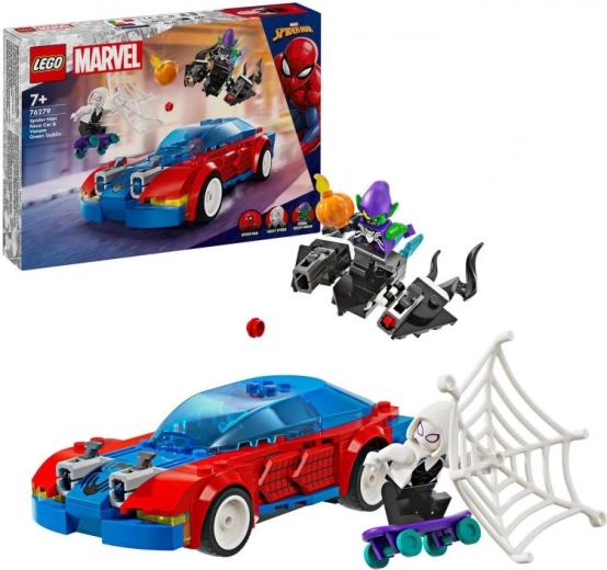 LEGO® Marvel 76279 Zirnekļcilvēka sacīkšu auto un Venoma Zaļais Goblins