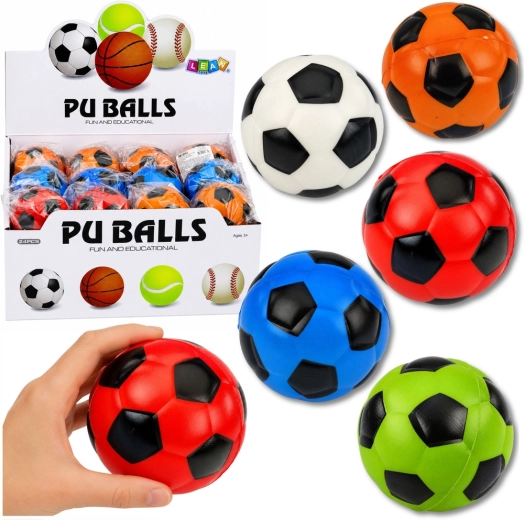 Putu bumbiņa mešanai un ķeršanai futbola dizainā 6 cm