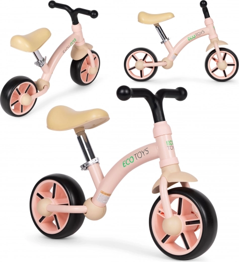 Bērnu līdzsvara skrejritenis ECO TOYS rozā