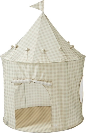 3 Sprouts bērnu telts recycled gingham beige