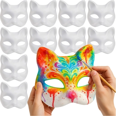 DIY kaķa maskas krāsošanai RUHHY – komplekts 10 gab.