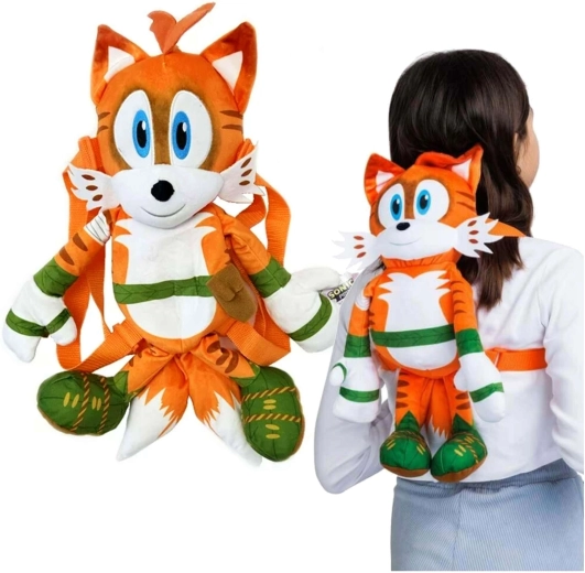 Plīša mugursomiņa SONIC PRIME Tails bērniem