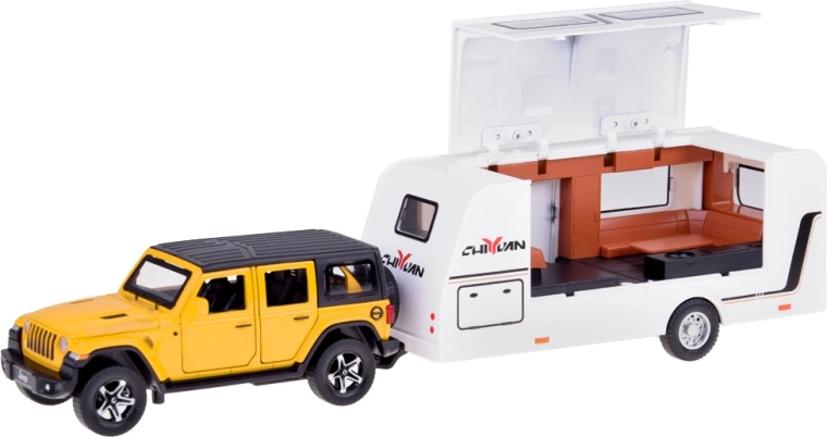 Funkcionāls karavāns ar aprīkojumu