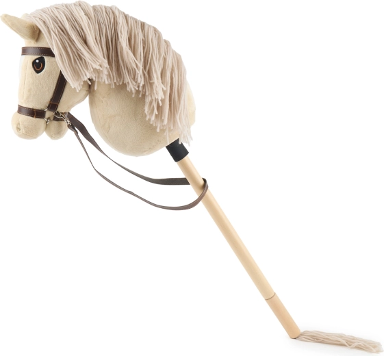Bieco hobby horse uz kociņa, bēšs, izmērs S