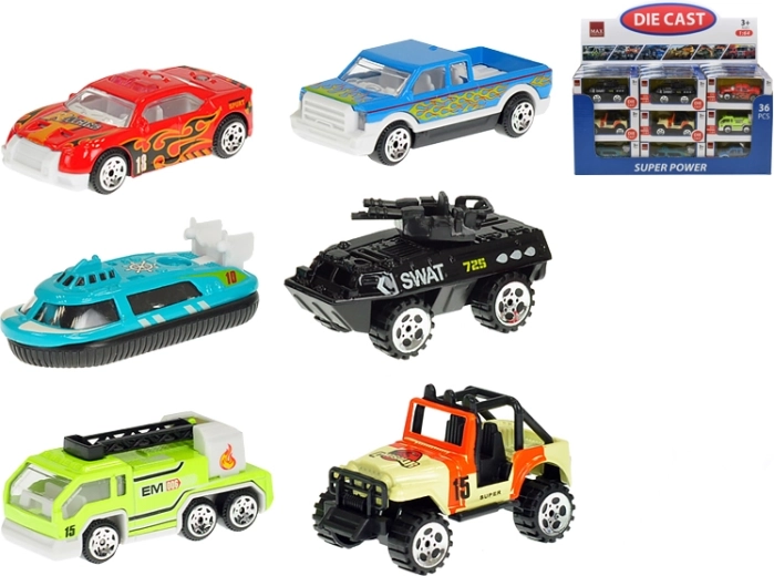 Metāla rotaļu auto 7 cm 1:64 ar brīvgaitu