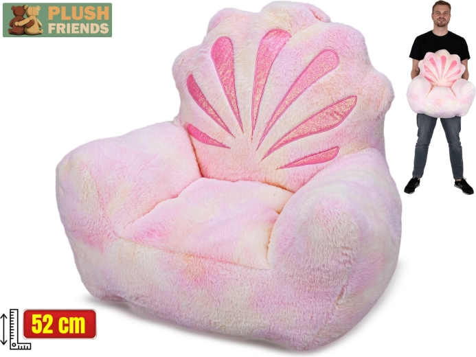 Plush Friends plīša krēsliņš gliemežvāka formā 52 cm