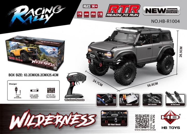 RC auto Wilderness 1:10 pelēks