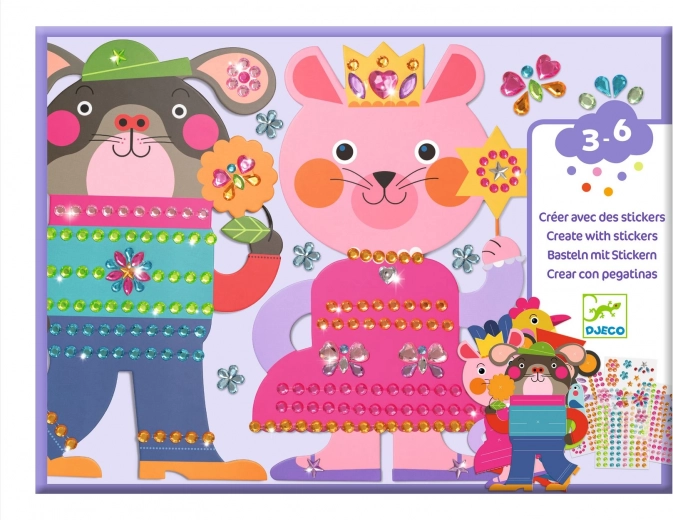 Creative Set with Gems Animals by Djeco