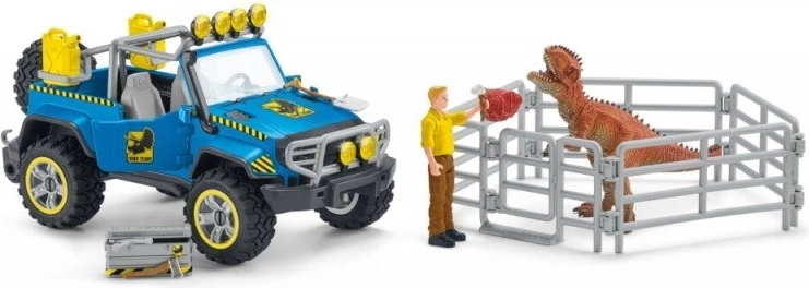 Schleich Dinosaurs bezceļu transportlīdzeklis ar aploku dinozauram