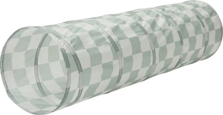 3 Sprouts bērnu spēļu tunelis recycled checkerboard green