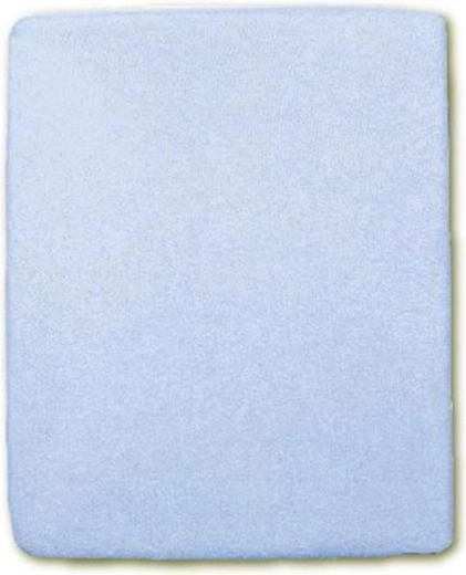 Nepārlaidīgs frotē palags 120 × 60 gaiši zils