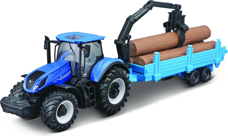Lauksaimnieka komplekts: traktors New Holland T7.315 HD ar 3 piekabēm, 10 cm