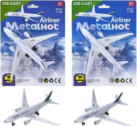 Metal and plastic airplane for children 15 × 16.4 × 4.6 cm