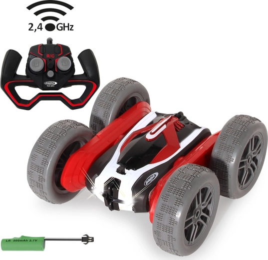 RC kaskadieru auto Jamara SpinX sarkanā un melnā krāsā