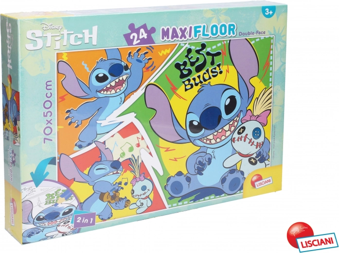 Divpusēja maxi puzle STITCH, 24 gabaliņi