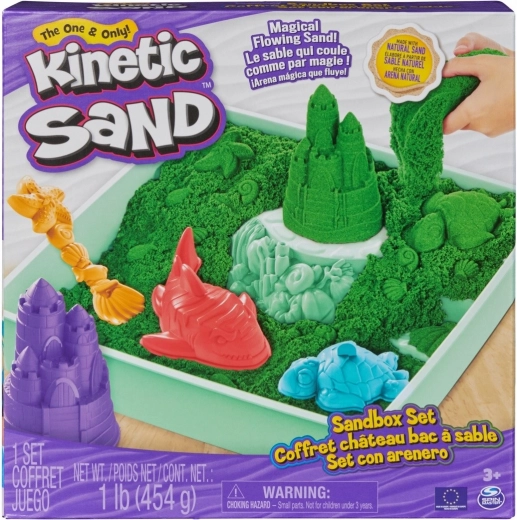 Kinetic Sand – green tabletop sand set with tray