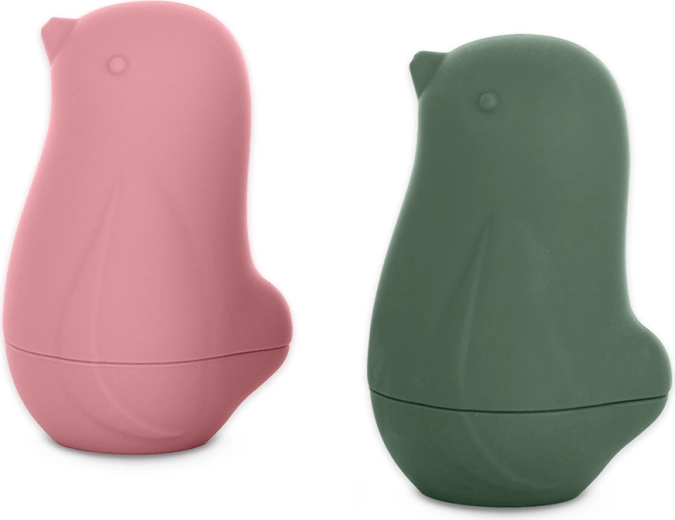 Petite&Mars silikona ūdens rotaļlietas Love birds ochre green 6m+