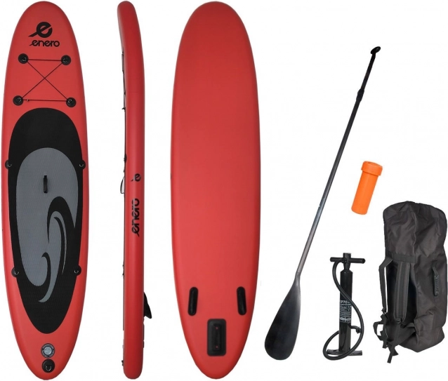 Paddleboard ENERO 320 cm sarkani-melns-pelēks