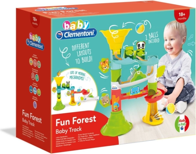 Clementoni Baby lielā bumbiņu trase ar dzīvniekiem