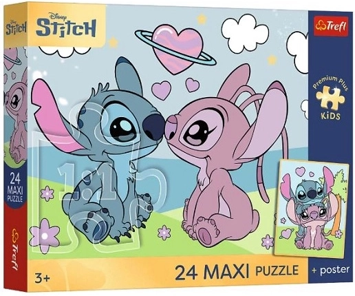 Puzzle maxi 24 gab. Premium Plus Kids: Lilo un Stiča sapņi