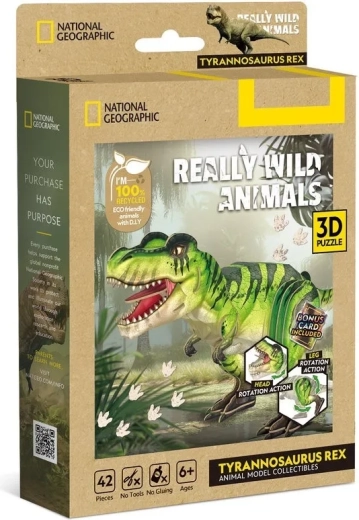 CubicFun 3D puzle National Geographic Tyrannosaurus rex, 42 detaļas