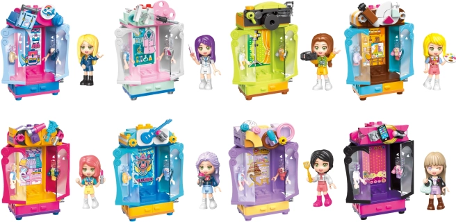Qman UNA Series – wardrobe cabinet with minifigure (1 building set)