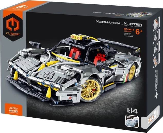 IM.MASTER Silver Racing Car Building Set, Scale 1:14