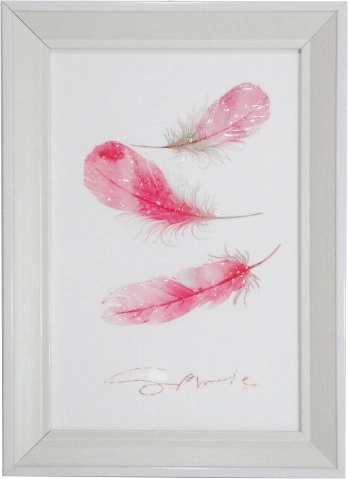 Attēls ar krāsainām spalvām 20 × 30 cm
