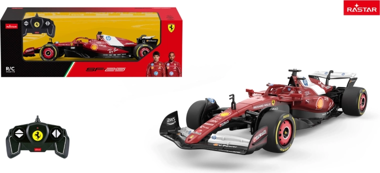 R/C auto Ferrari SF-25 1:18 sarkans Rastar