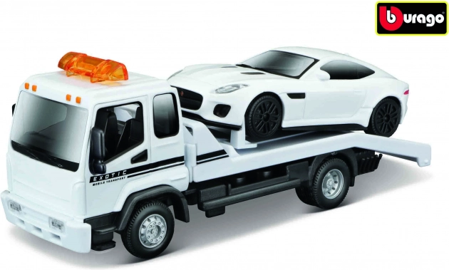 Bburago tow truck with Jaguar F-Type R Dynamic (V6) 1:43