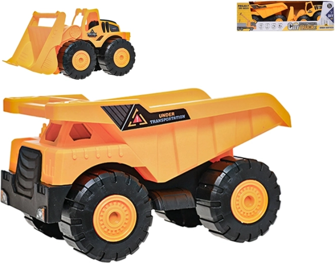 Construction Vehicle Set – Loader Excavator 24 cm and Dump Truck 26 cm