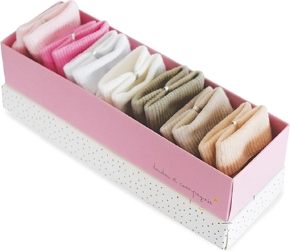 Doudou dāvanu zeķu komplekts meitenītei 0–6 mēneši, 7 pāri
