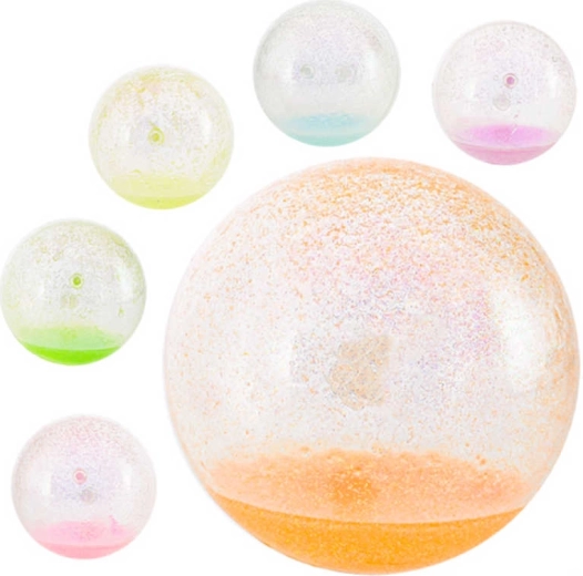 Bouncy ball (hopík) with glitter 10 cm - 1 piece