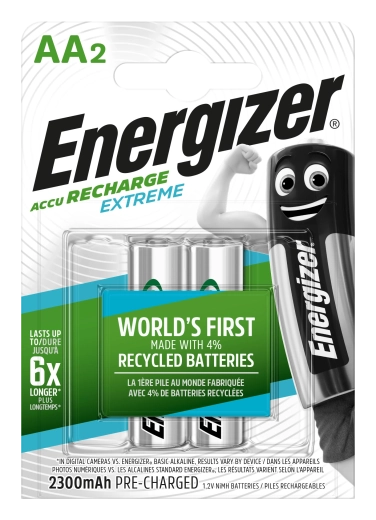Energizer Extreme AA rechargeable batteries 2300 mAh, 2 pcs