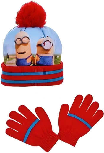 Red Minions Hat and Gloves
