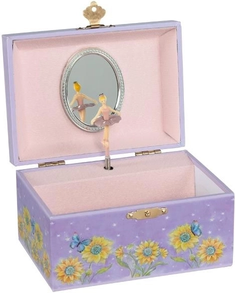 GOKI Pixie Music Jewelry Box with Sunflower – Swan Lake melody